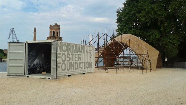 Voûte nubienne projet droneport Fondation Norman Foster